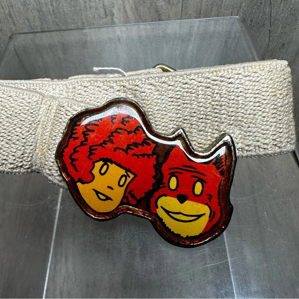 Vintage Little Orphan Annie & Sandy Belt Child’s Metal Belt Buckle Lee
